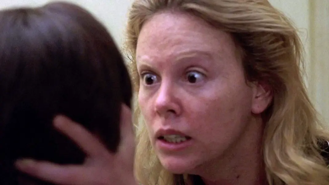 Charlize Theron portraying Aileen Wuornos in the movie Monster.