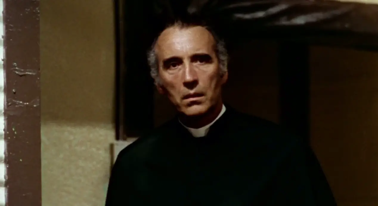 Christopher Lee Confronts evil as priest