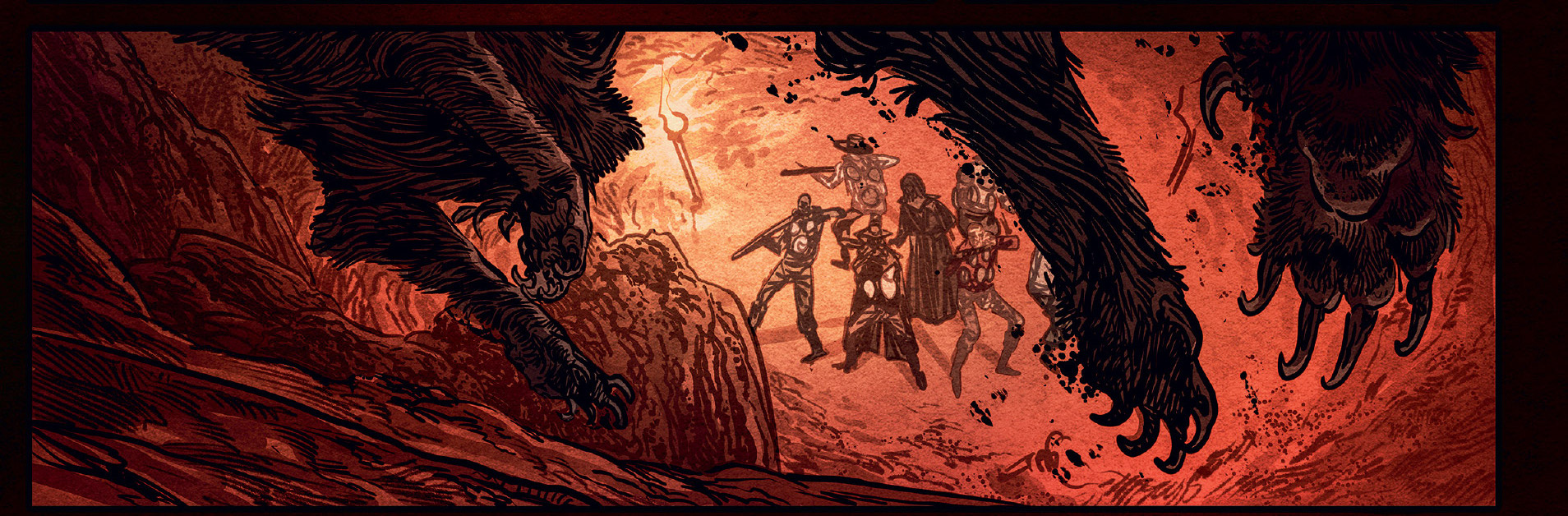 Werewolves thunder forward - feet only visible