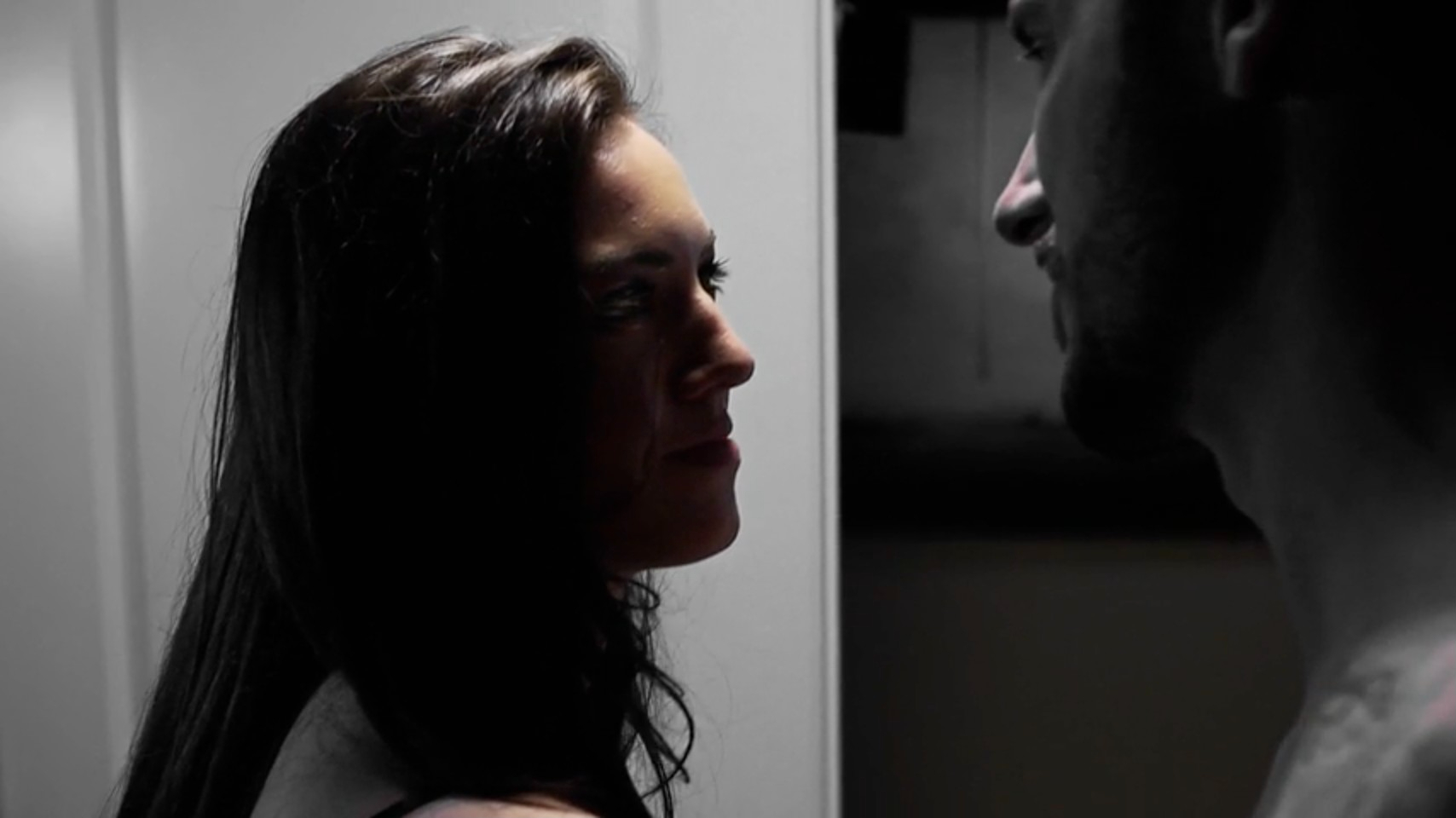 Guy warns girl in Still from Last Confession