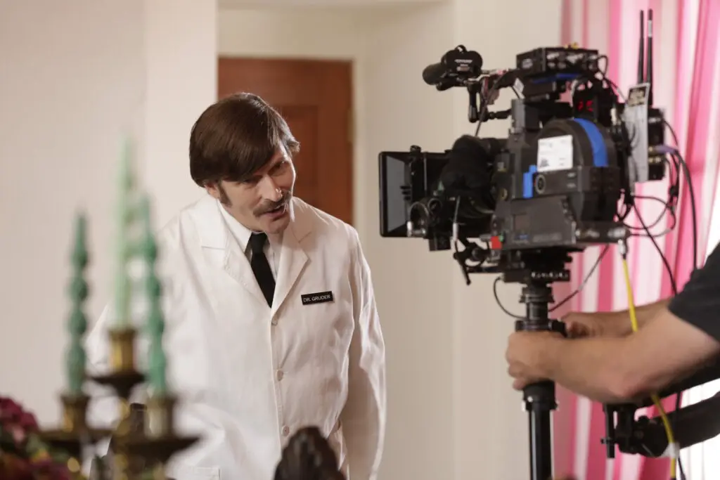 Crispin Glover on the set of A Blind Bargain.