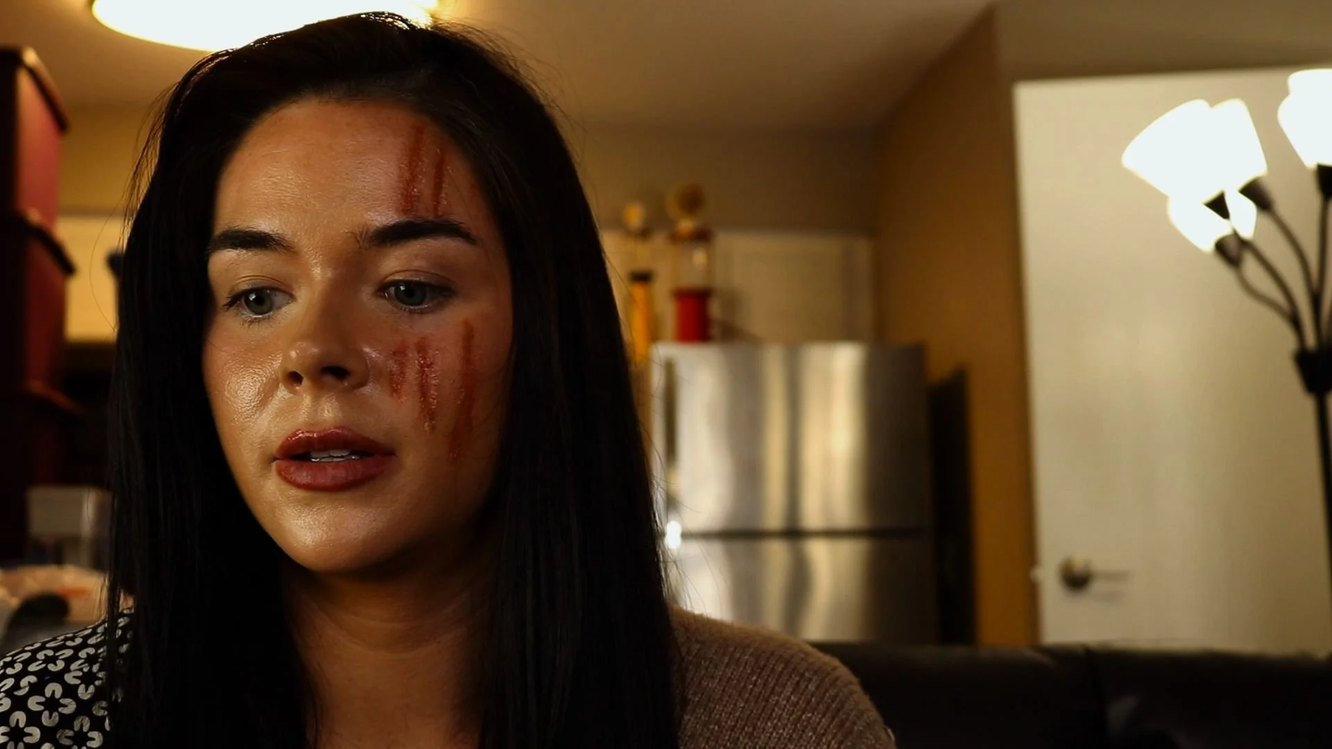 Girl with Bloody Face in Cruel