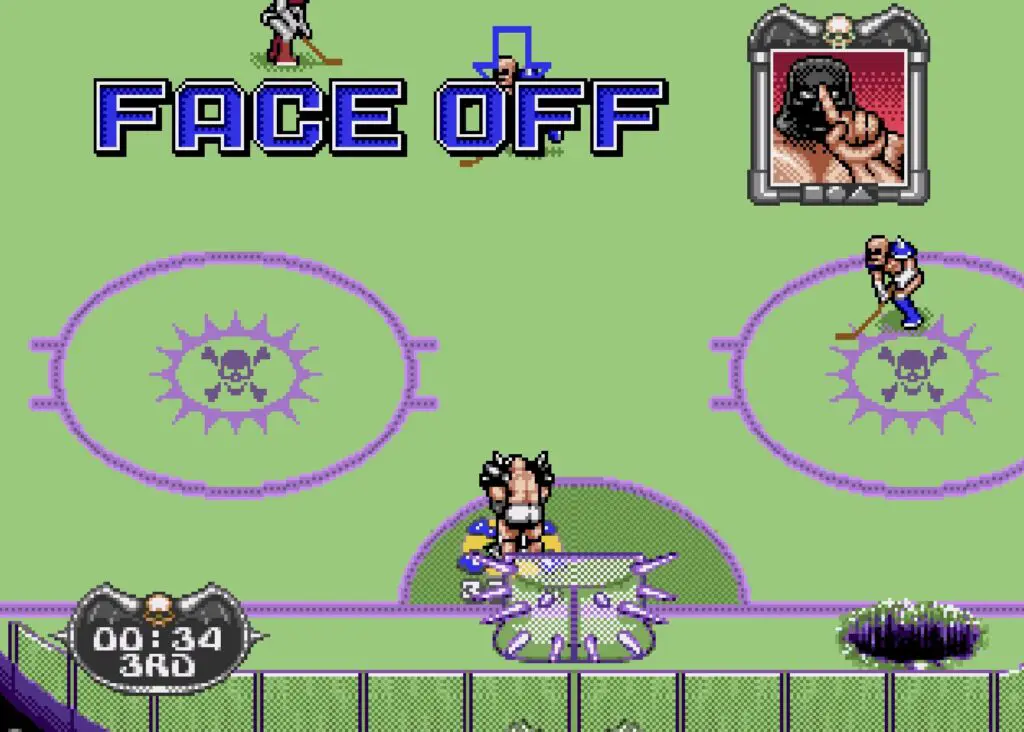 When there's a "face off" in Mutant League Hockey, they mean it LITERALLY.