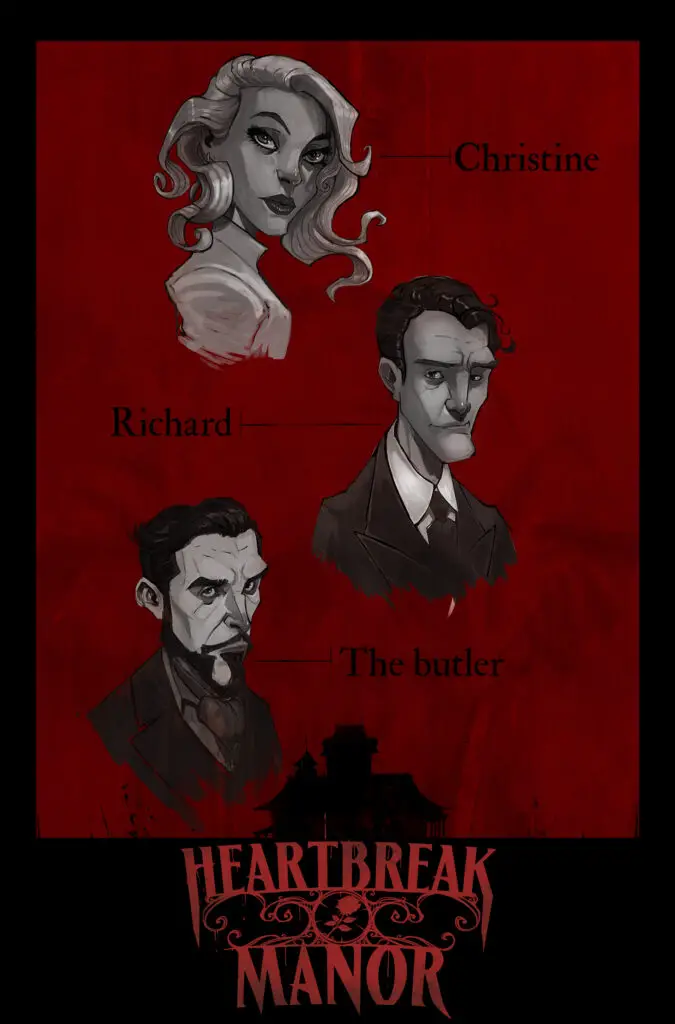 Christine, Richard and The Butler images from Heartbreak Manor