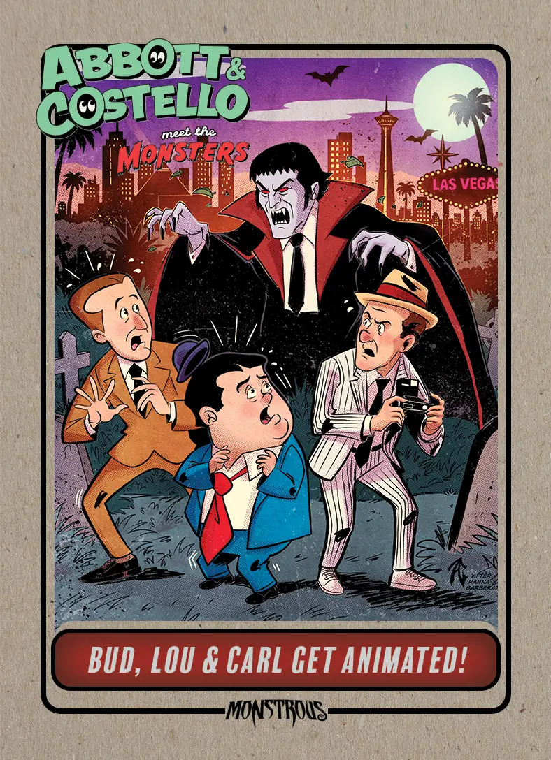 Abbott and Costello trading card with Kolchak and the original Night Stalker Vampire Janos Skorzeny
