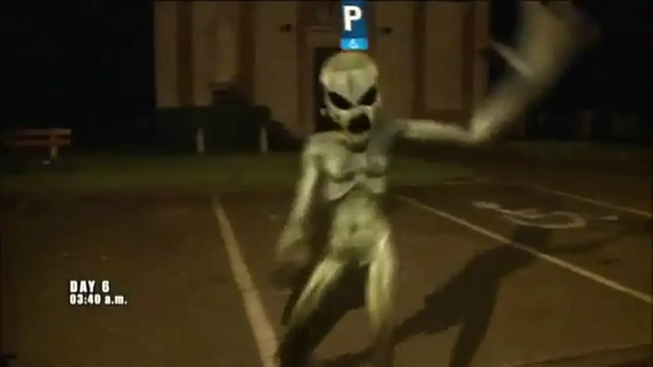 Alien rages toward camera