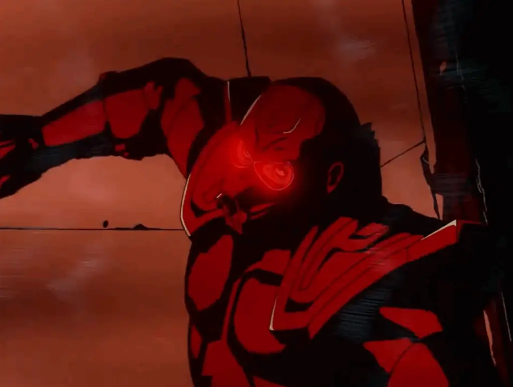 When the lighting in an anime goes red ... HEAVY things are about to go down.