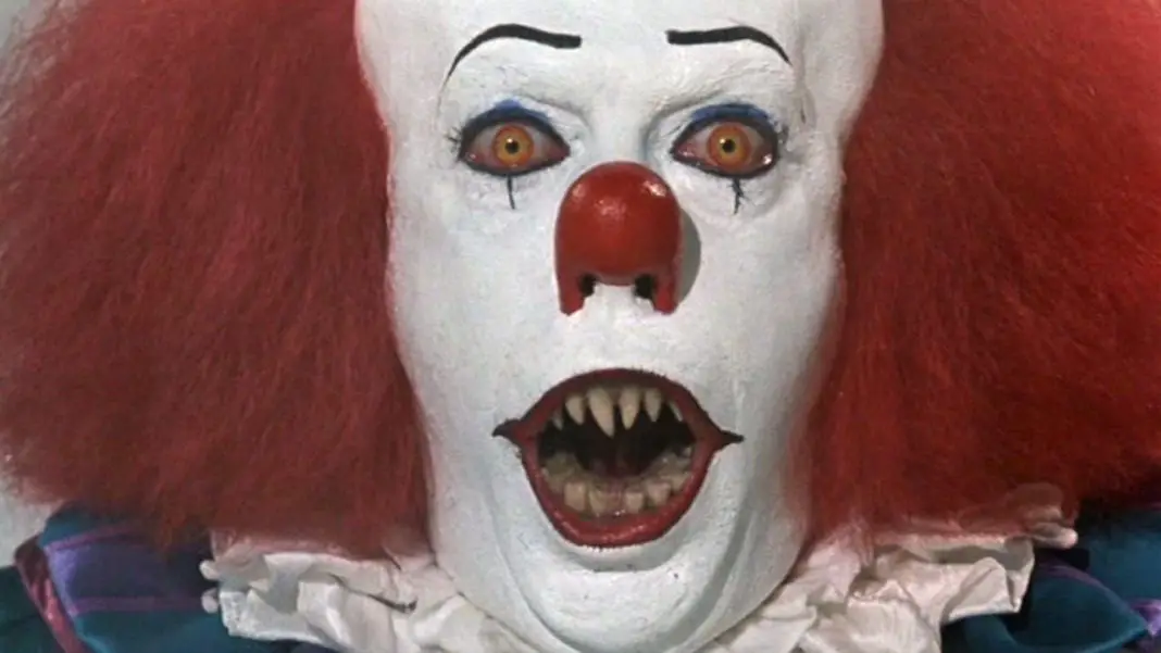 Pennywise from the novel by Stephen King showing off his pearly whites.