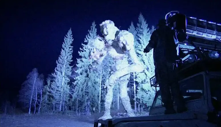 The jotnar troll is shot with a rocket launcher and turned to scott. The Troll Hunter is directed by André Øvredal.