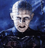 Pinhead from Clive Barker's Hellraiser, the film is based on Barker's novella The Hellbound Heart