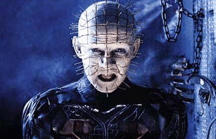 Pinhead from Clive Barker's Hellraiser, the film is based on Barker's novella The Hellbound Heart