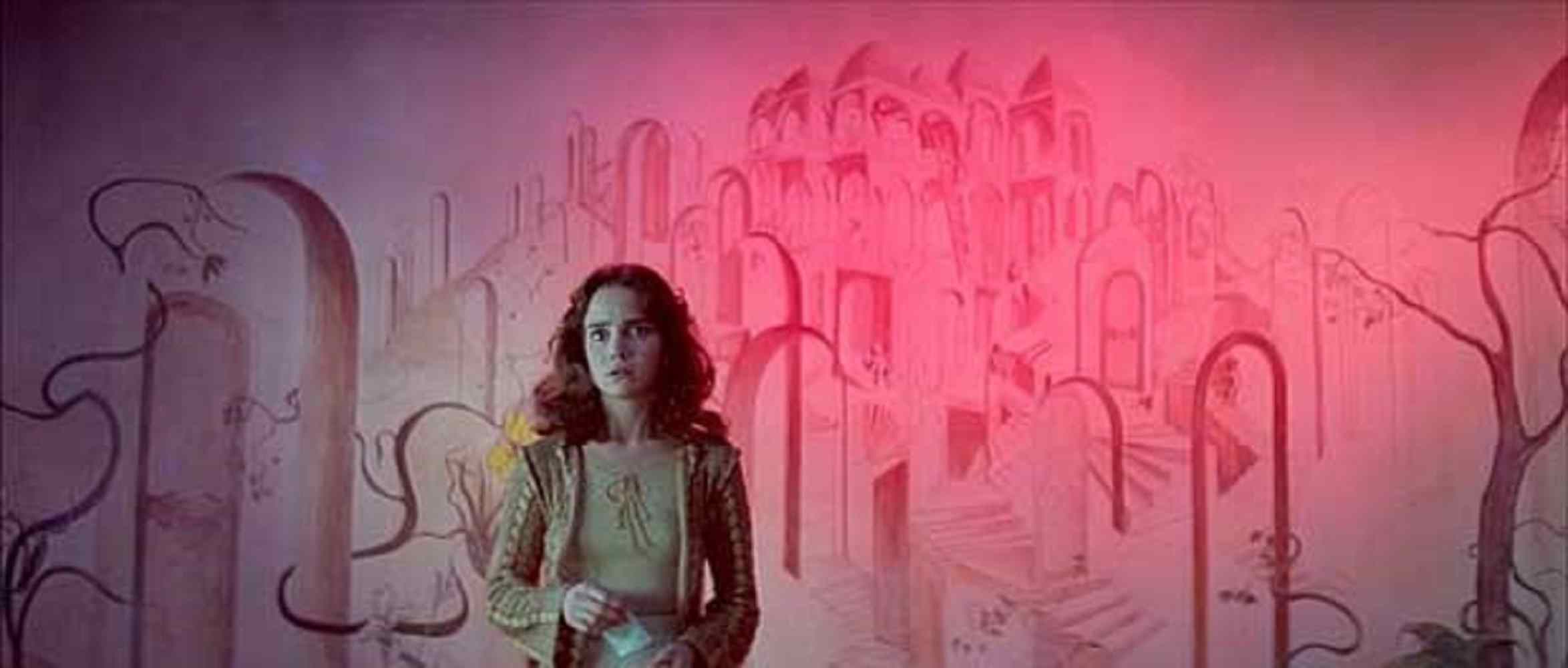 Jessica Harper playing Suzy, outside the witches lair in Dario Argento's Suspiria.