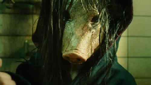 The pig mask killer in the saw movie franchise.