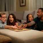 Malcolm and girlfriend Kisha and Jenny and Steve do an ouija board to try and contact the demon in a Haunted house directed by Michael Tiddes.
