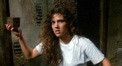 Ashley Laurence as Kirsty in Clive Barker's violent, 1987 S&M inspired, horror film Hellraiser.