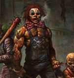 Teaser art featuring concept designs for the clowns in rob zombie's 31.