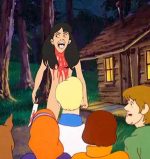 Scooby Doo and the gang meet Angela Baker from Sleepaway Camp.