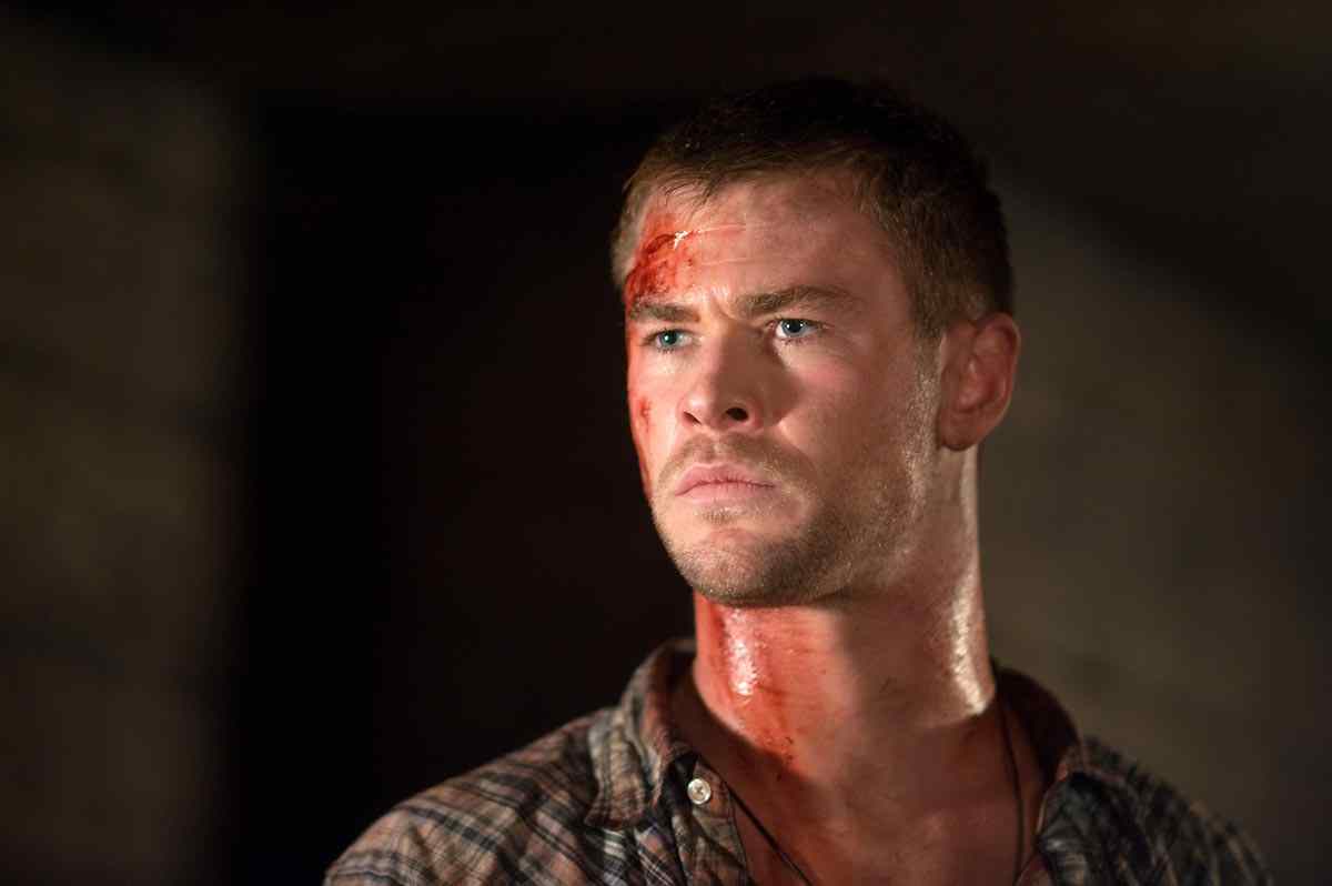 Thors, Chris Hemsworth, in the horror The Cabin in the woods.