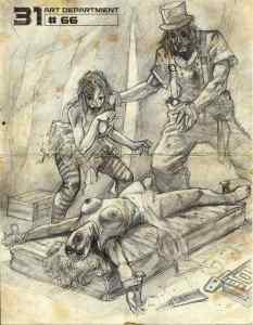 Concept art from Rob Zombie's 31. 