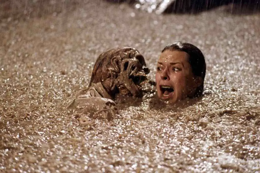 The infamous poltergeist movie where real skeletons were used.