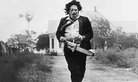 Leatherface. The popular Texas Chainsaw Massacre movie directed by Tobe Hooper.