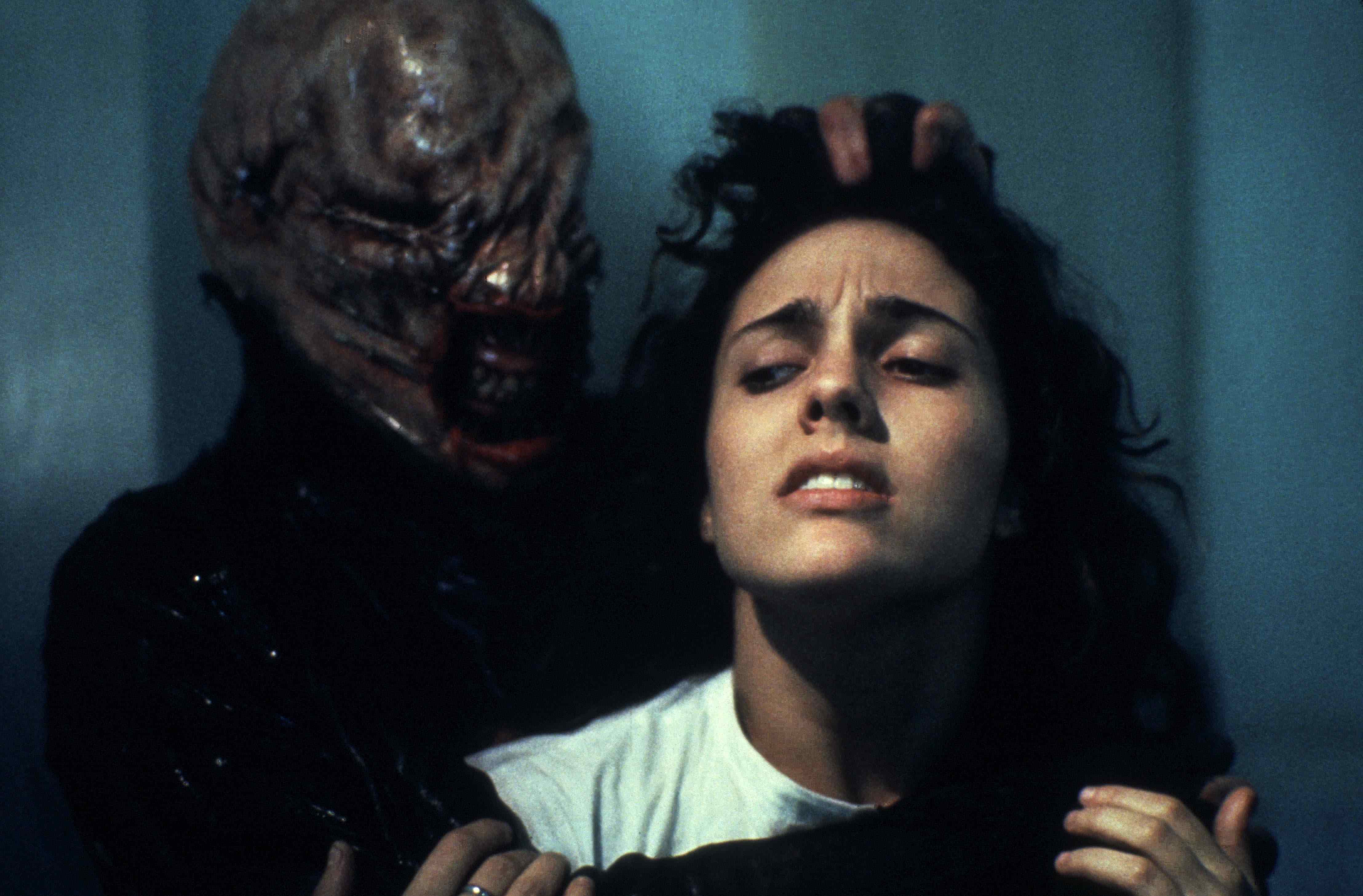 The Chatterer and Kirsty in Hellraiser