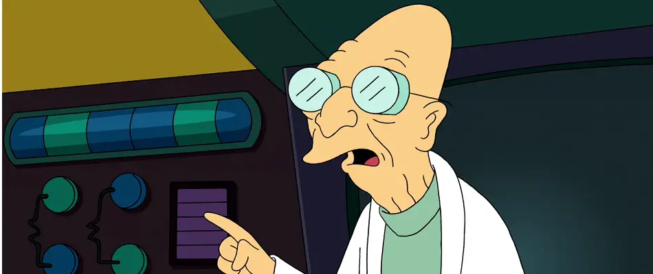 Professor Hubert Farnsworth from the animated Futurama.
