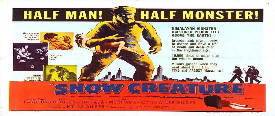 Poster from 1954's Snow Creature