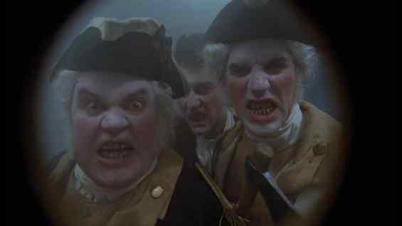 The Washingtonians through the peephole in Masters of Horror
