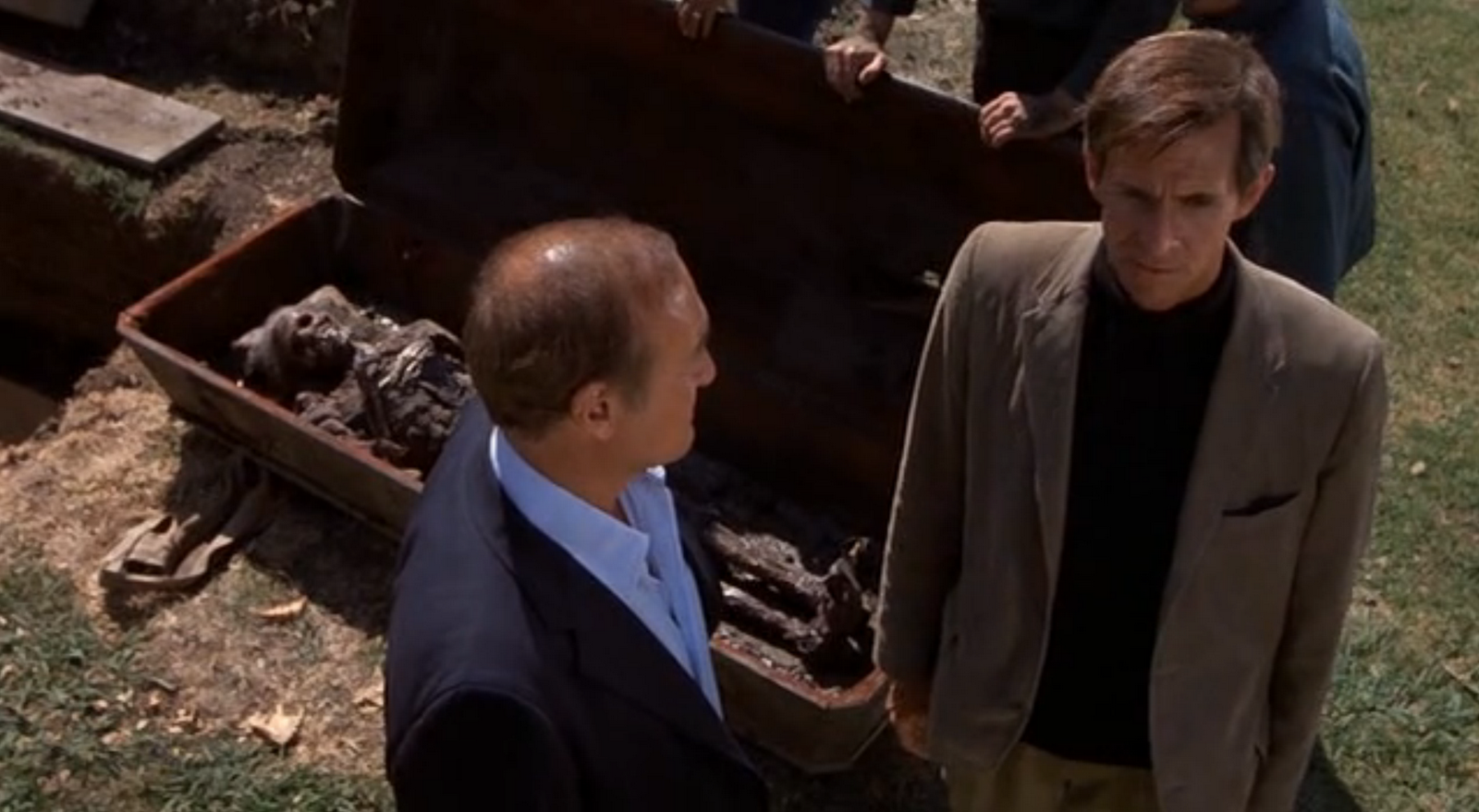 Norman at the graveyard in Psycho II