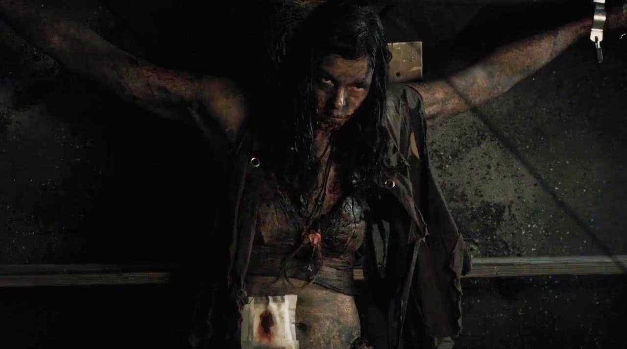 The Woman (Pollyanna McIntosh) tied up in the Cleek's cellar.