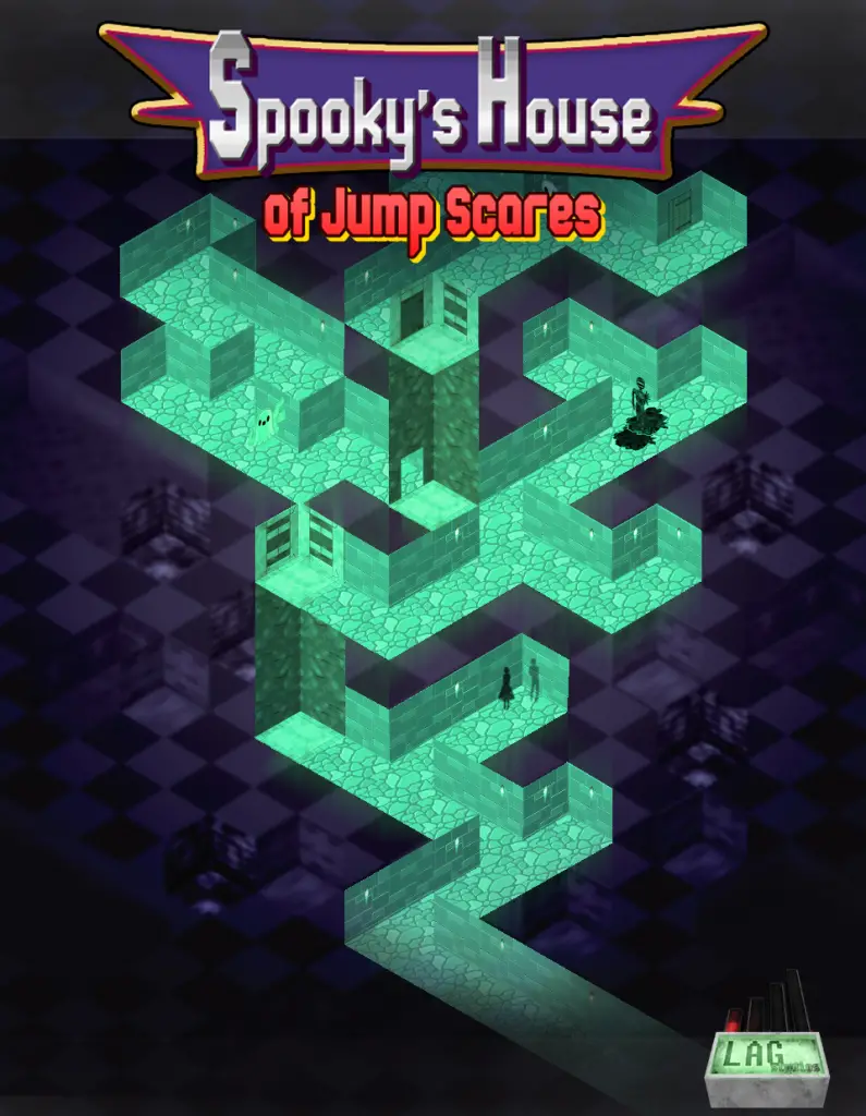 The cover art for the upcoming game "Spooky's House of Jump Scares."