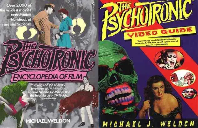 Cover images to the Psychotronic Guides by Michael Weldon