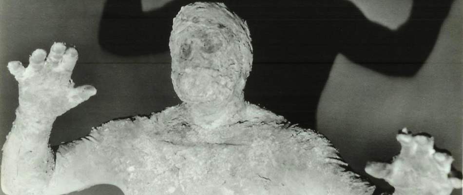 Natural mummy from 1958's classic Curse of the Faceless Man.