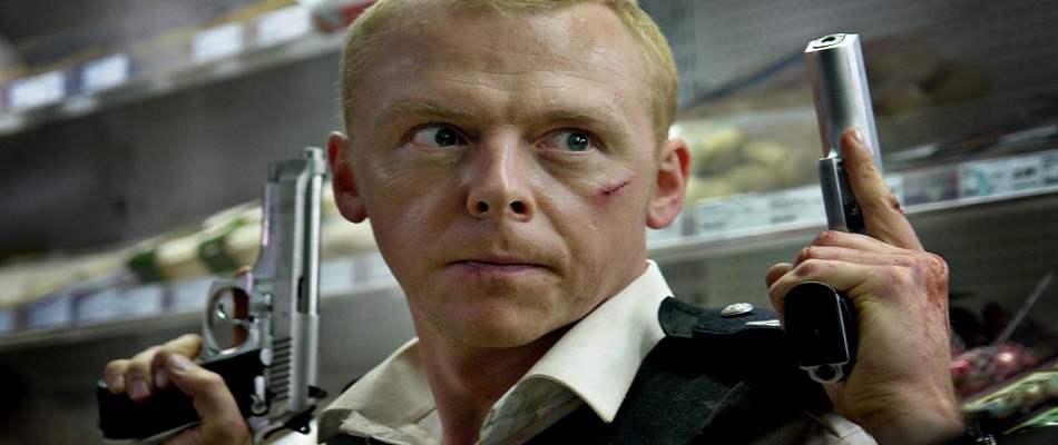 Photo of Simon Pegg from 2007's Hot Fuzz.
