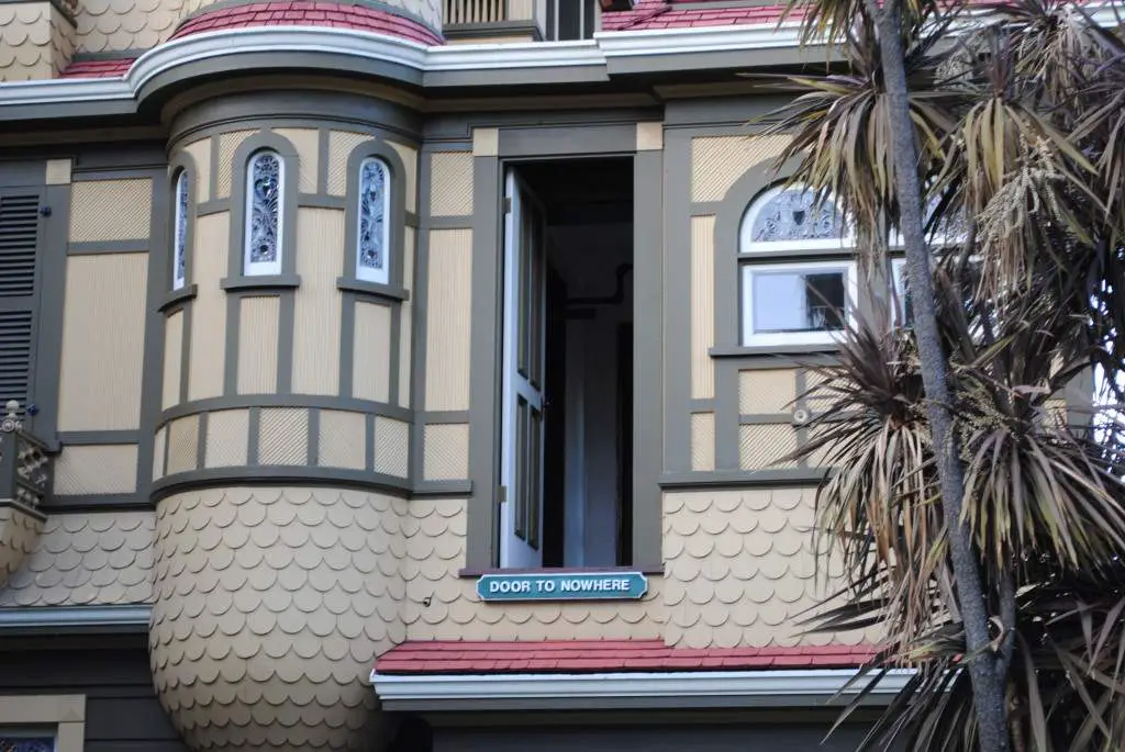 the door to nowhere at the winchester house.