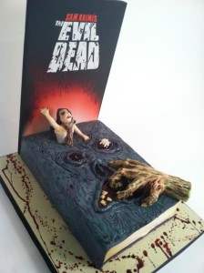 Evil dead horror themed movie cake.