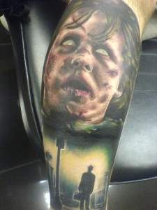 super cool the exorcist horror movie tattoo.