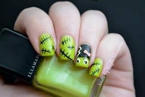 frankenstein-nail-art