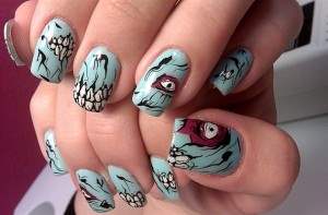 monster zombie nails