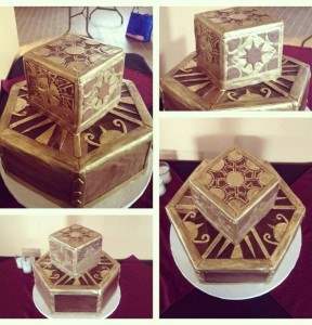 Hellraiser puzzle box themed cake.