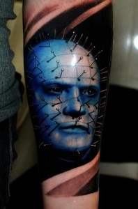 pinhead tattoo from the movie hellraiser tattoo.