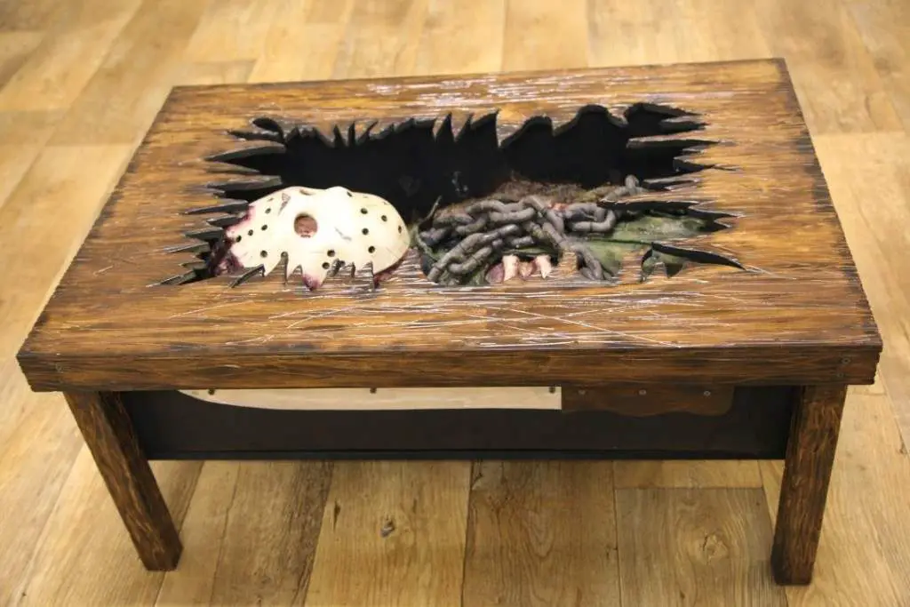 jason voorhees friday the 13th coffee table.