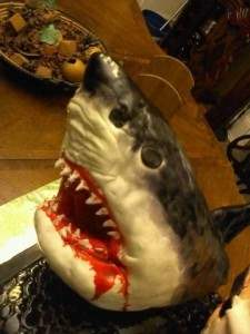 Jaws movie themed cake.
