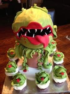 Little shop of horrors themed movie cake.