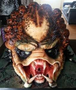 Predator horror movie themed cakes.