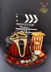 Scream horror movie themed cake.