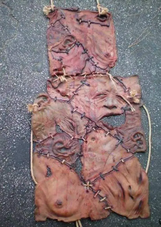 Human skin apron replica of edward gein. 