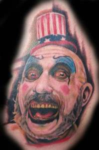 captain spaulding from the movie house of 1000 corpses.