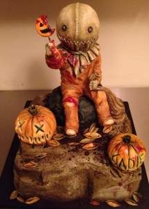Trick r treat horror movie themed cake.